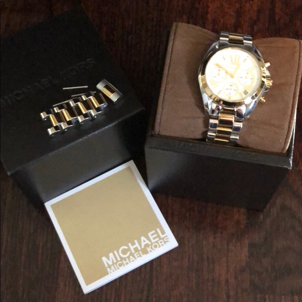Michael Kors Two Tone Gold/Silver Watch MK5974 - Picture 5 of 6